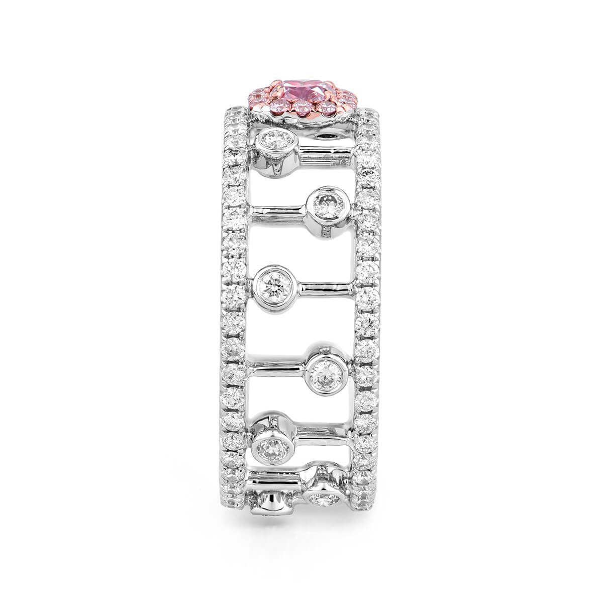 Light Pink Diamond Ring, 0.17 Ct. (1.08 Ct. TW), Cushion shape, GIA Certified, 5191256338