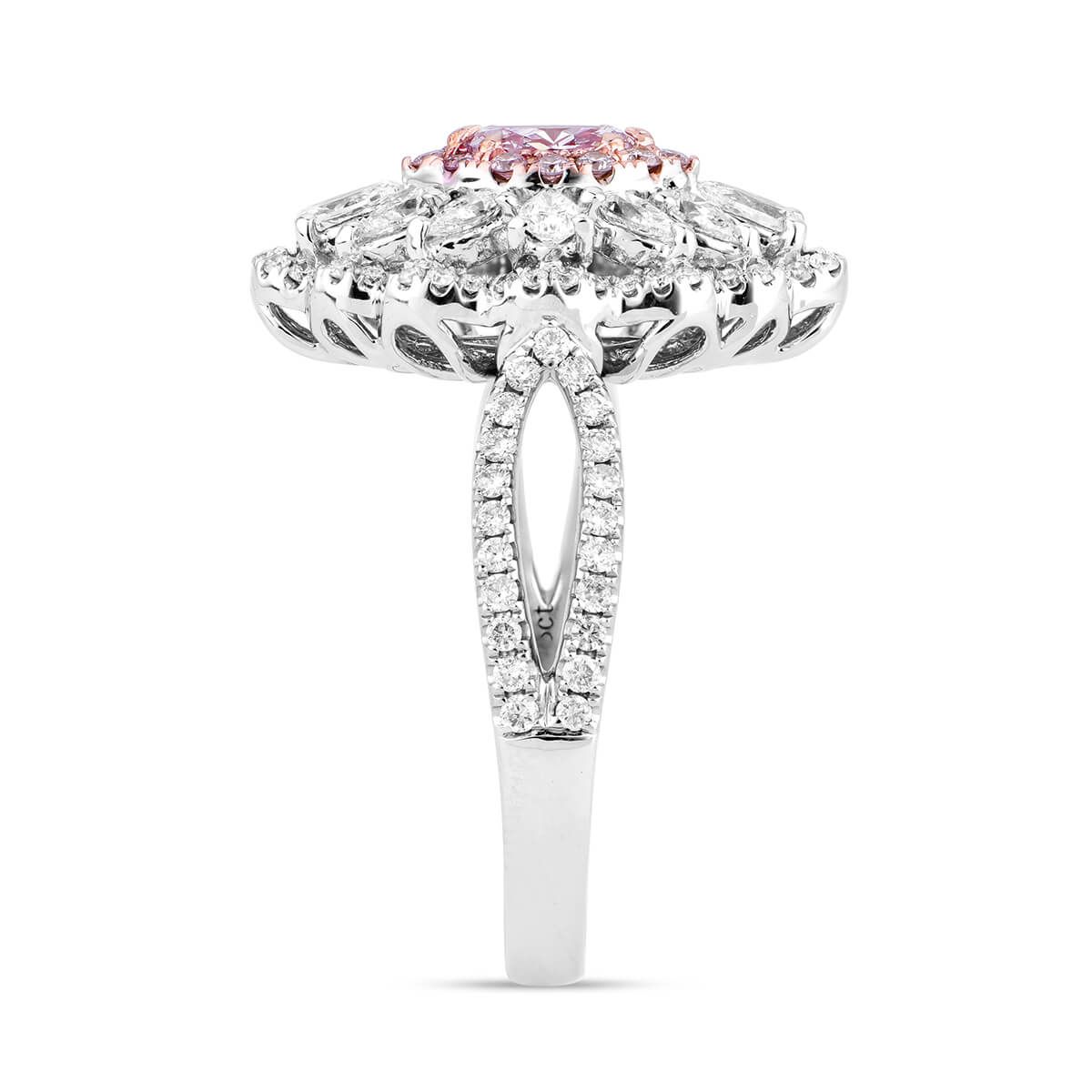 Light Pink Diamond Ring, 0.17 Ct. (1.15 Ct. TW), Marquise shape, GIA Certified, 5192255856