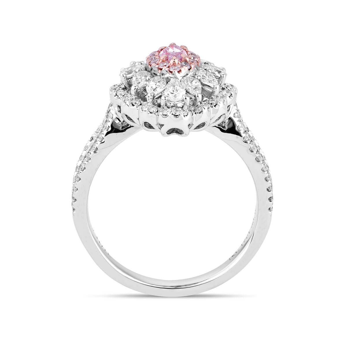 Light Pink Diamond Ring, 0.17 Ct. (1.15 Ct. TW), Marquise shape, GIA Certified, 5192255856
