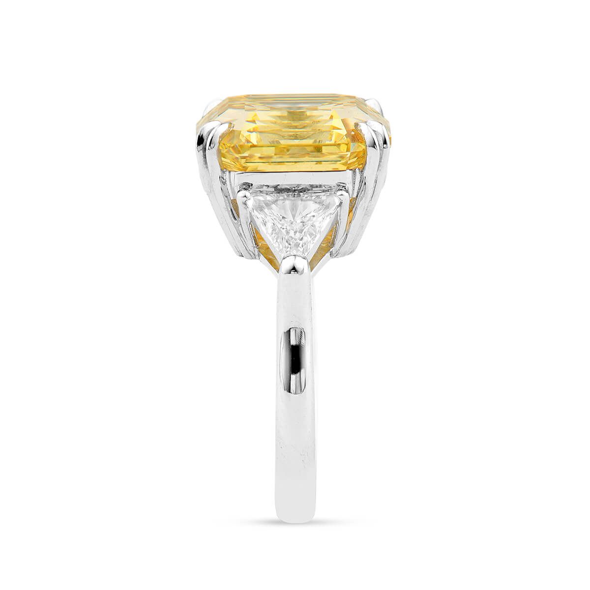 Fancy Yellow Diamond Ring, 10.02 Ct. (10.69 Ct. TW), Asscher shape, GIA Certified, 2191251604