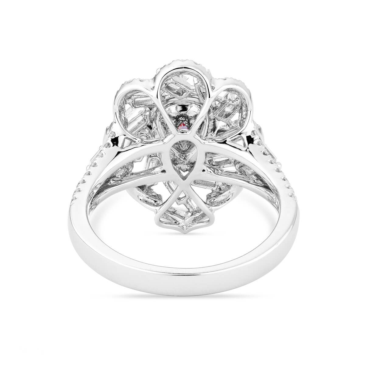 Very Light Pink Diamond Ring, 0.45 Ct. (1.40 Ct. TW), Pear shape, GIA Certified, 5191307870