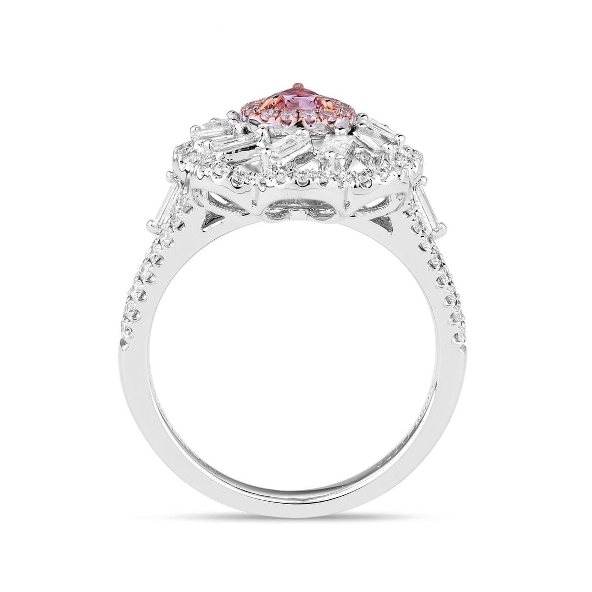 Very Light Pink Diamond Ring, 0.45 Ct. (1.40 Ct. TW), Pear shape, GIA Certified, 5191307870