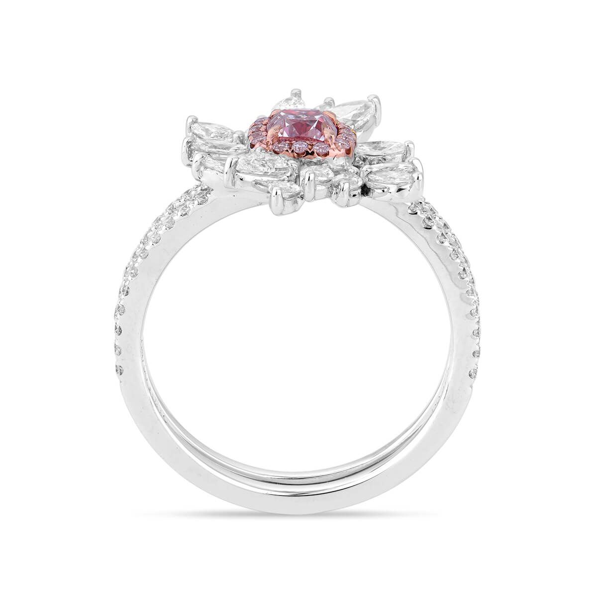 Very Light Pink Diamond Ring, 1.27 Ct. TW, Cushion shape, GIA Certified, 2181725710