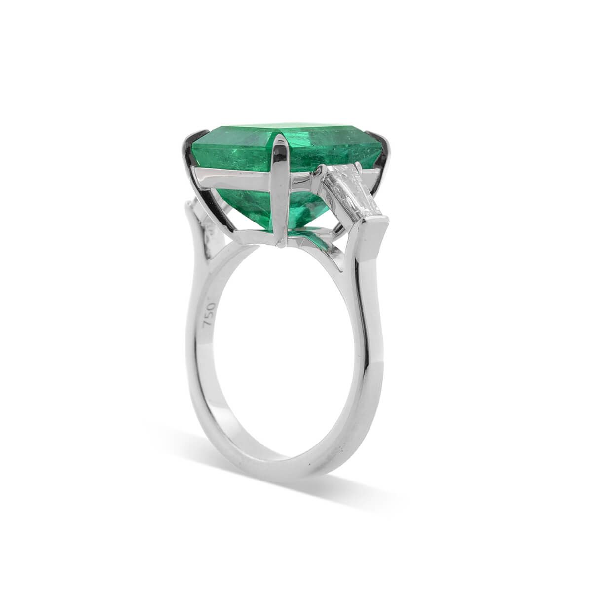 Natural Green Emerald Ring, 0.84 Carat, GRS Certified, GRS2017-088477