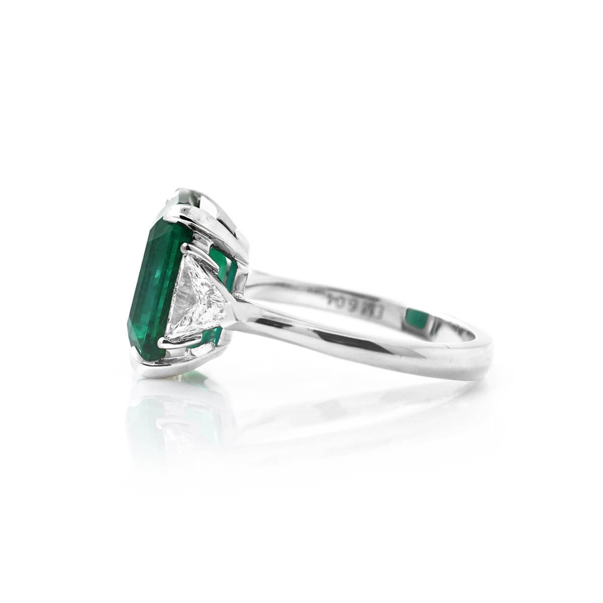 Natural Green Emerald Ring, 6.04 Carat, GRS Certified, GRS2018-078135