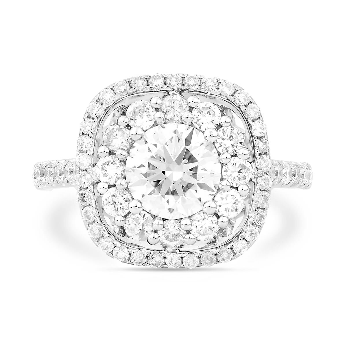  White Diamond Ring, 1.05 Ct. (2.15 Ct. TW), Round shape, EGL IL Certified, EGLOO10470173