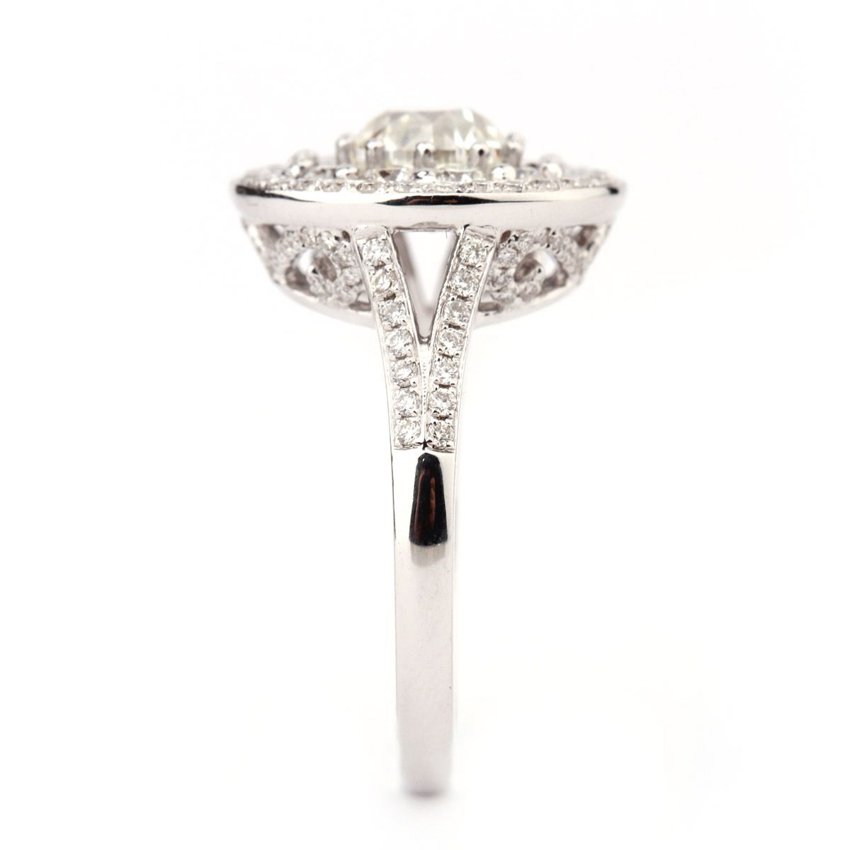  White Diamond Ring, 1.00 Ct. (1.84 Ct. TW), Round shape, EGL IL Certified, EGLOO10470189