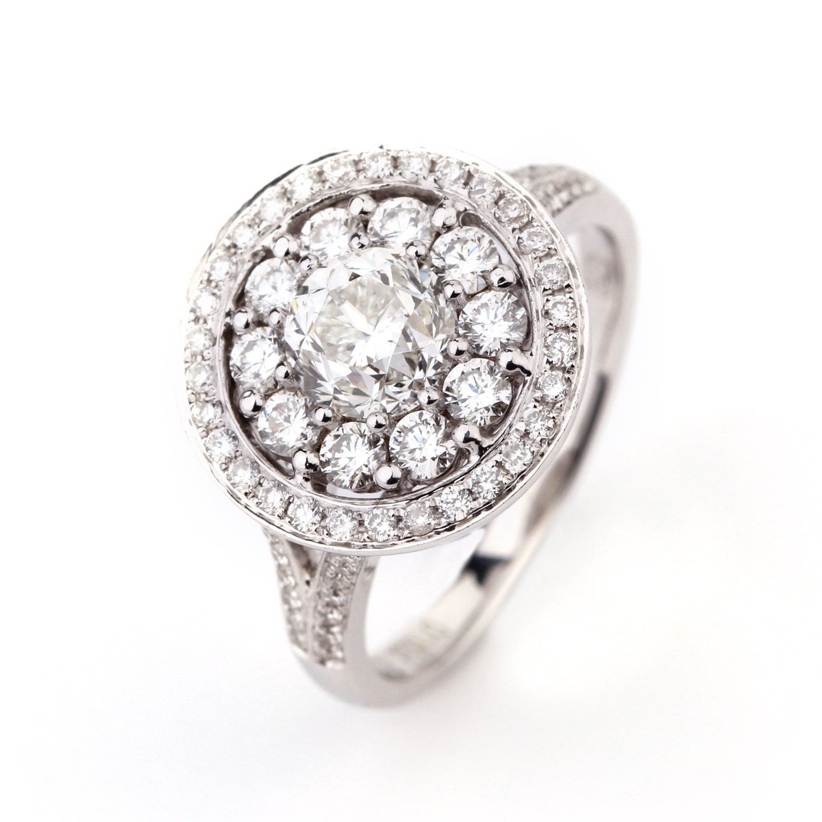 White Diamond Ring, 1.00 Ct. (1.84 Ct. TW), Round shape, EGL IL Certified, EGLOO10570898