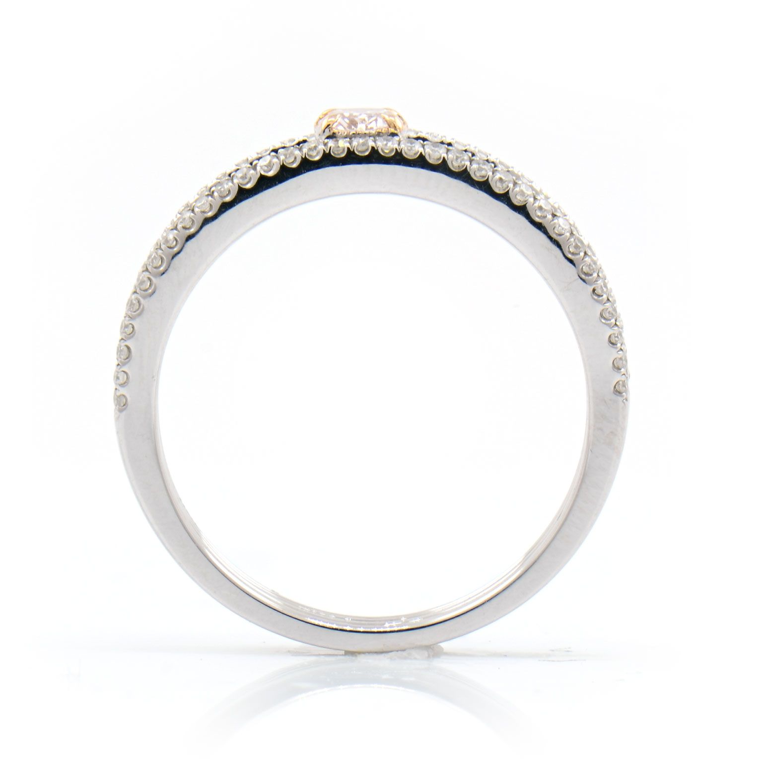 Fancy Pink Diamond Ring, 0.24 Carat, Cushion shape, EG_Lab Certified, J5826112126