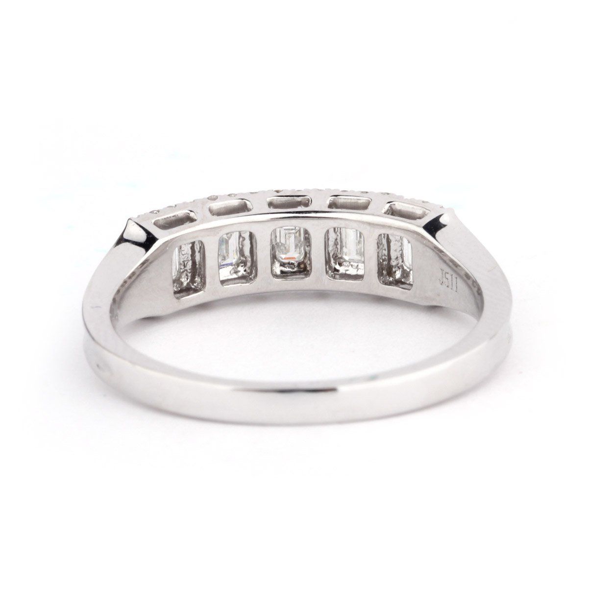  White Diamond Ring, 0.50 Ct. TW, Emerald shape, EG_Lab Certified, J5826063232