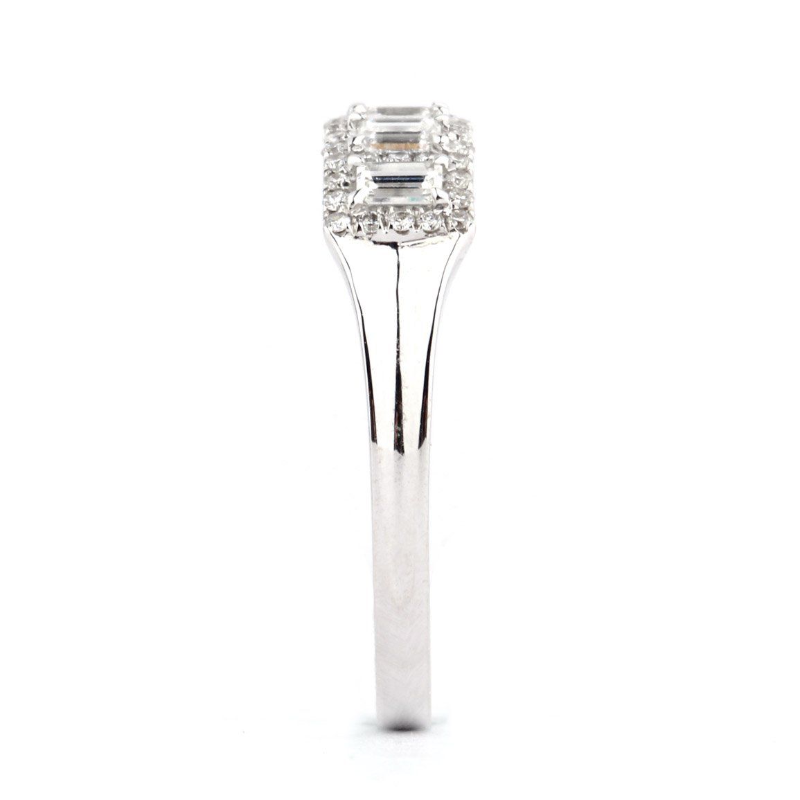 White Diamond Ring, 0.50 Ct. TW, Emerald shape, EG_Lab Certified, J5826063232