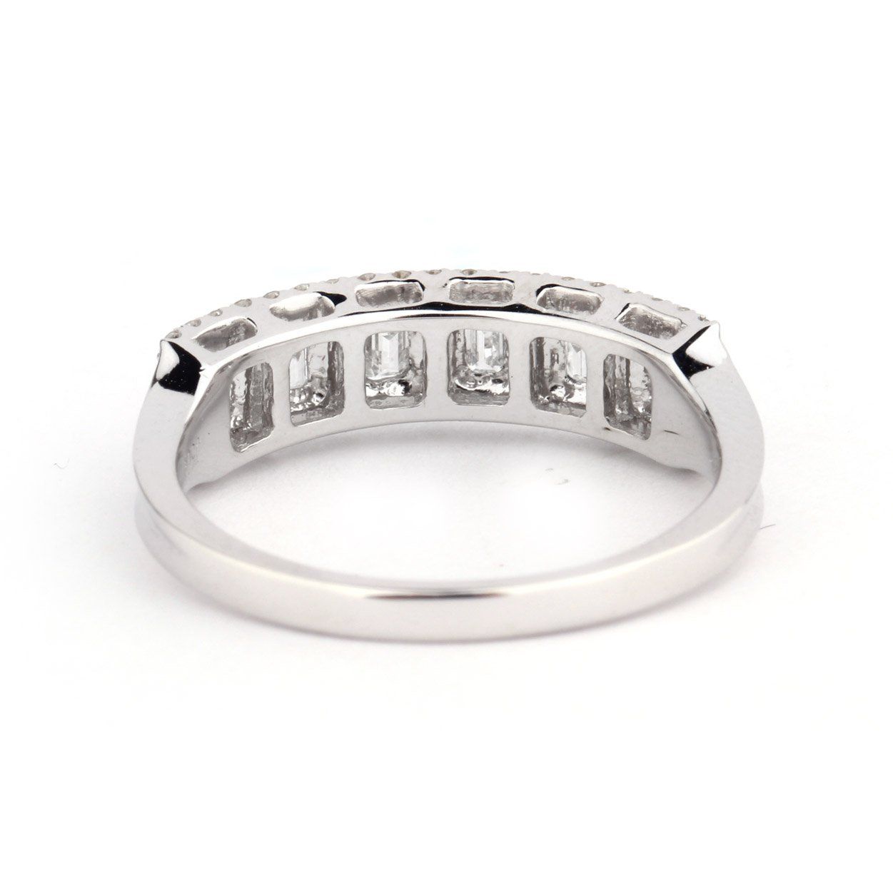 White Diamond Ring, 0.68 Ct. TW, Emerald shape, EG_Lab Certified, J5826063333