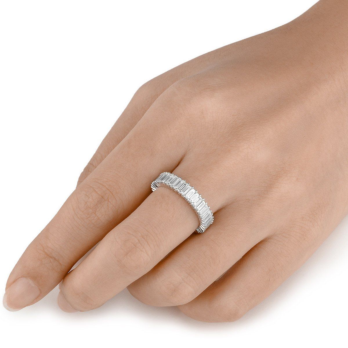  White Diamond Ring, 2.23 Ct. TW, Baguette shape