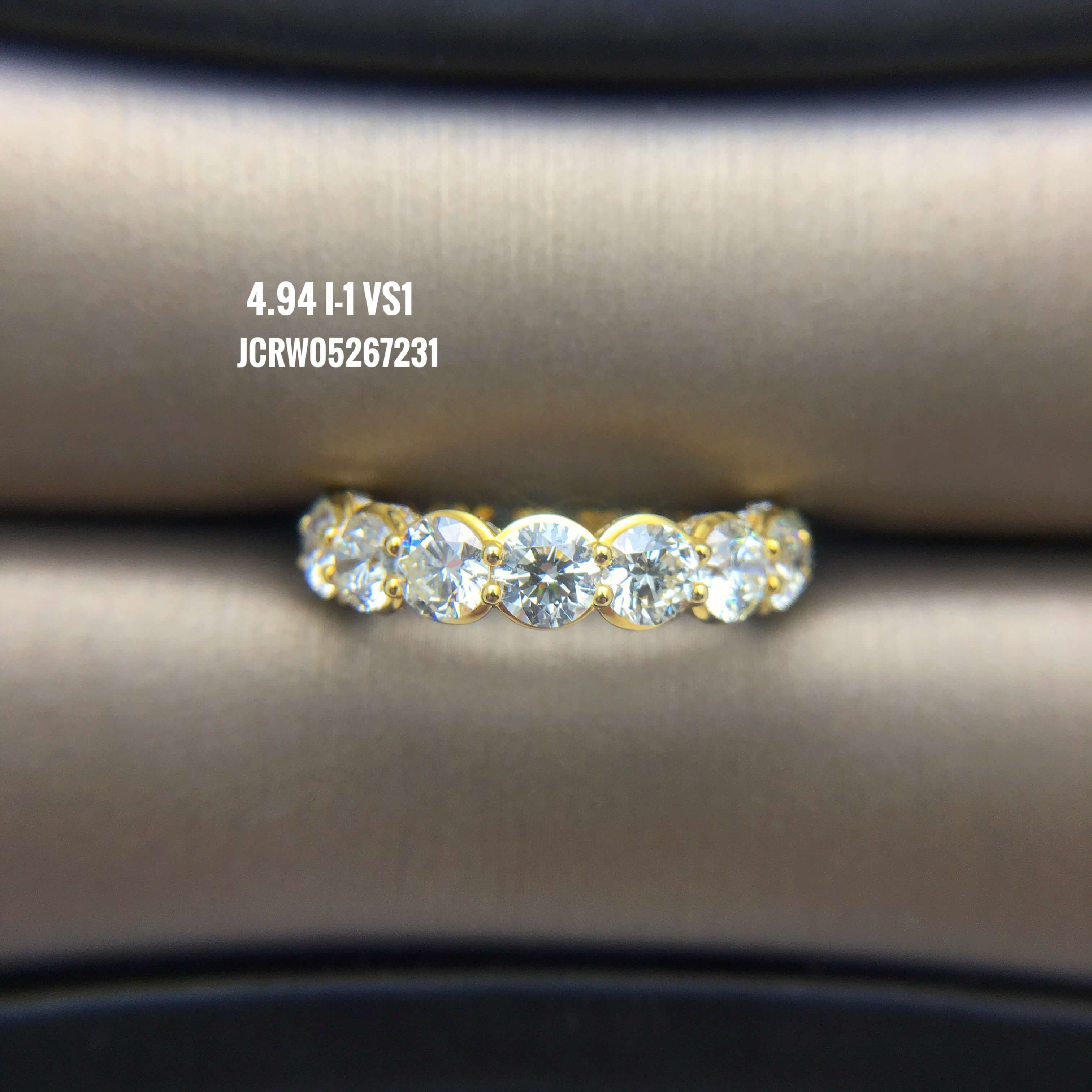  White Diamond Ring, 4.94 Ct. (5.44 Ct. TW), Round shape, EG_Lab Certified, J5826063030