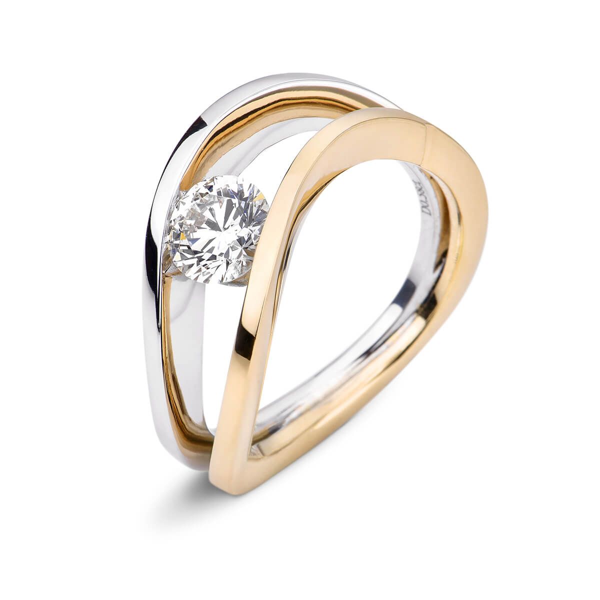 白色 钻石 戒指, 0.64 重量, 圆型 形状