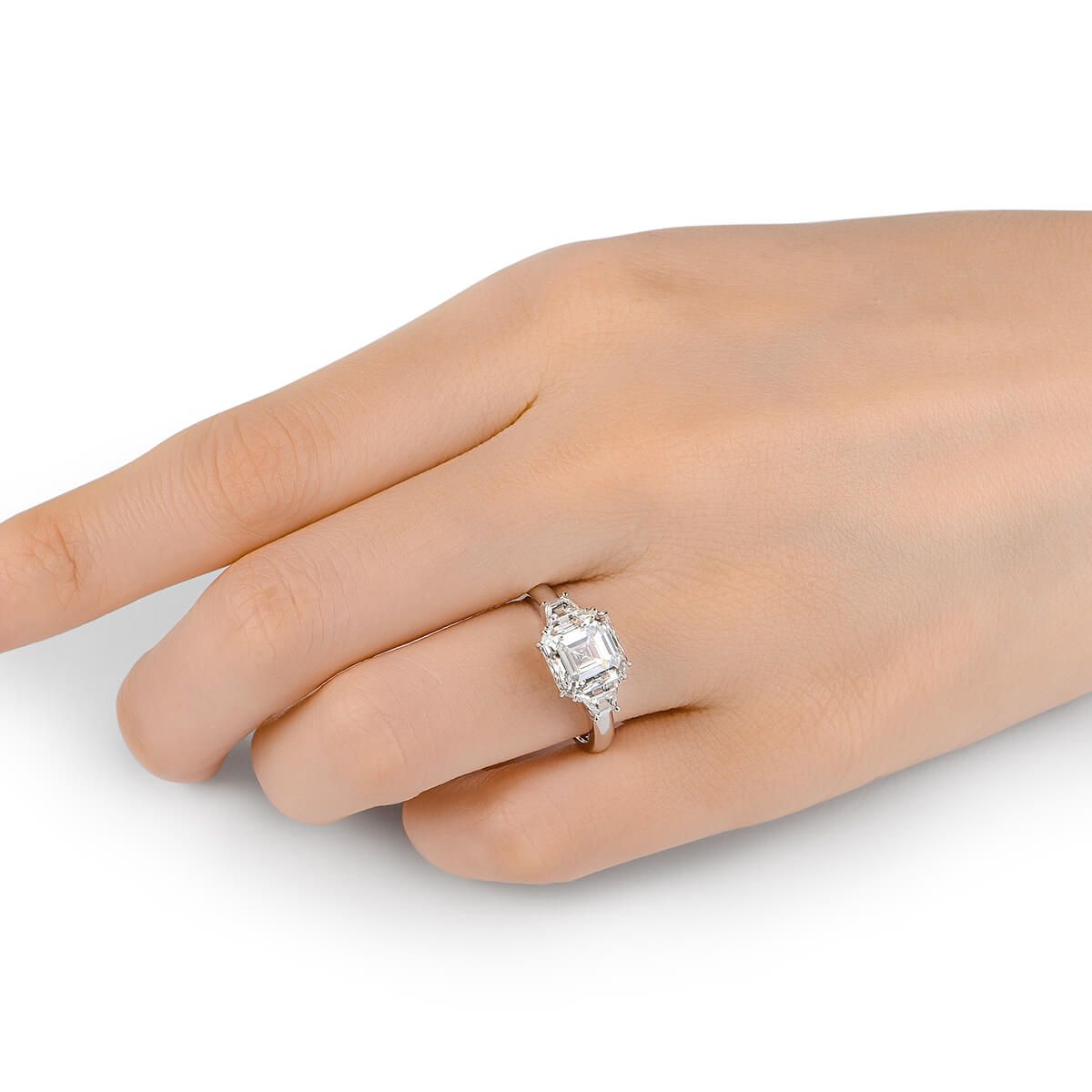  White Diamond Ring, 3.58 Ct. TW, Asscher shape, GIA Certified, 1182720903