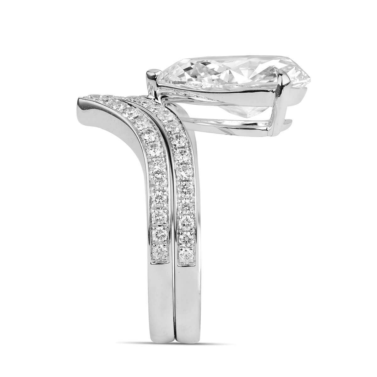  White Diamond Ring, 4.11 Ct. TW, Pear shape, GIA Certified, 6183072148