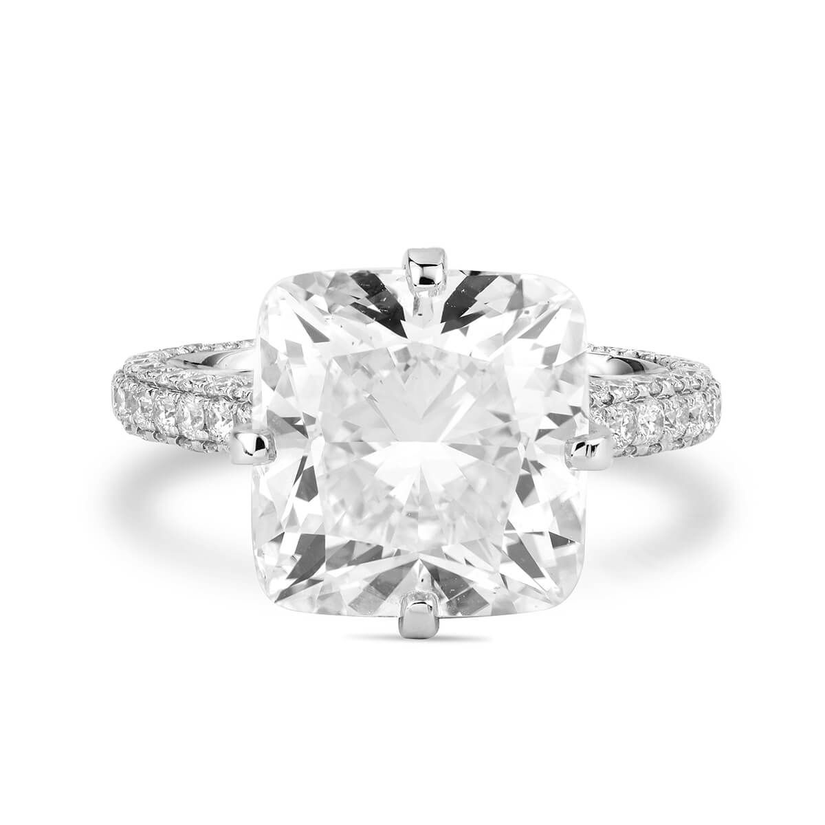  White Diamond Ring, 8.71 Ct. TW, Cushion shape, GIA Certified, 2183142510