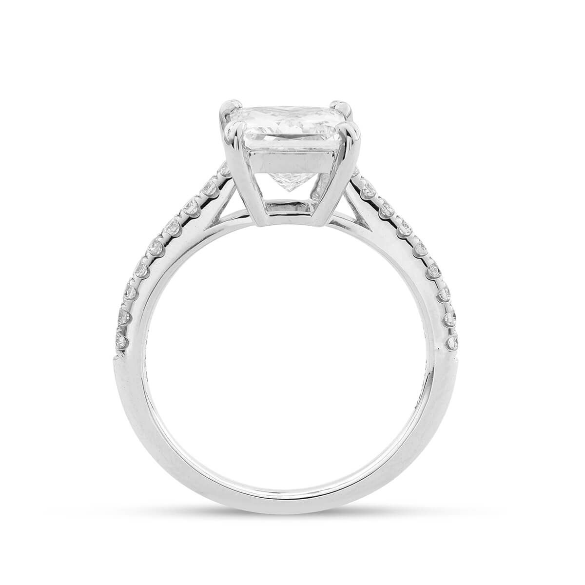  White Diamond Ring, 2.01 Ct. (2.23 Ct. TW), Princess shape, GIA Certified, 3175104031