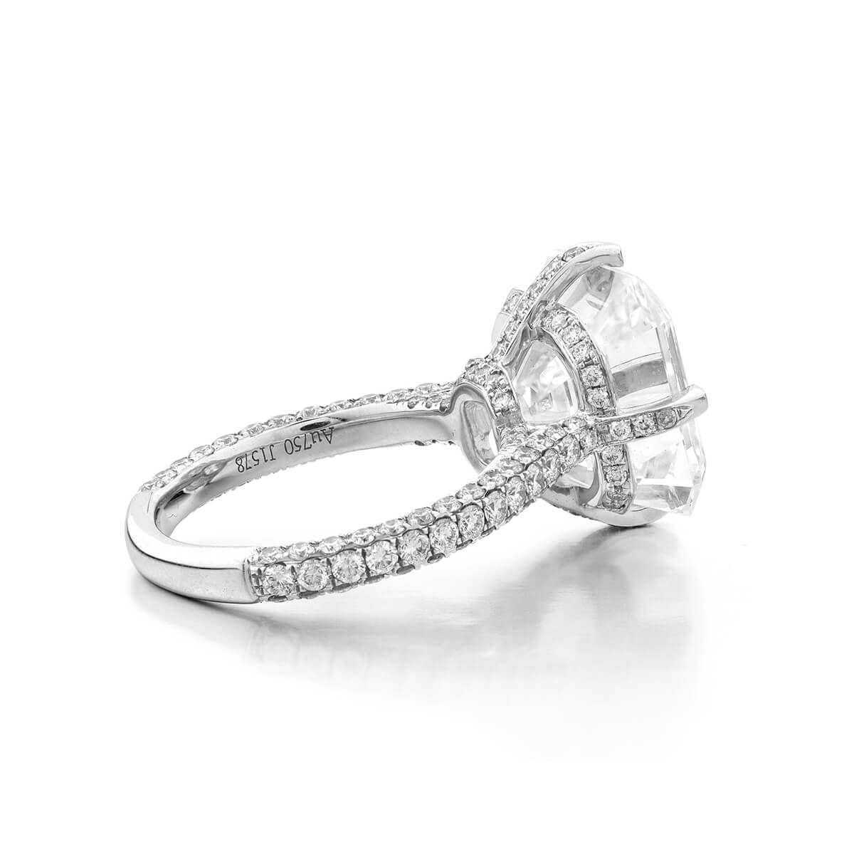  White Diamond Ring, 10.01 Ct. (11.12 Ct. TW), Asscher shape, GIA Certified, 5182900538