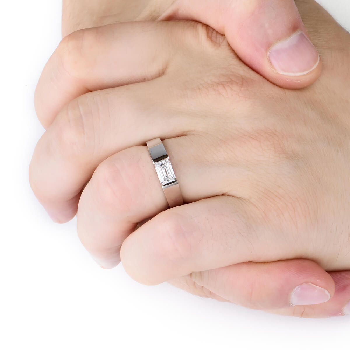  White Diamond Ring, 1.31 Ct. TW, Emerald shape, EGL IL Certified, EGLOO10170590