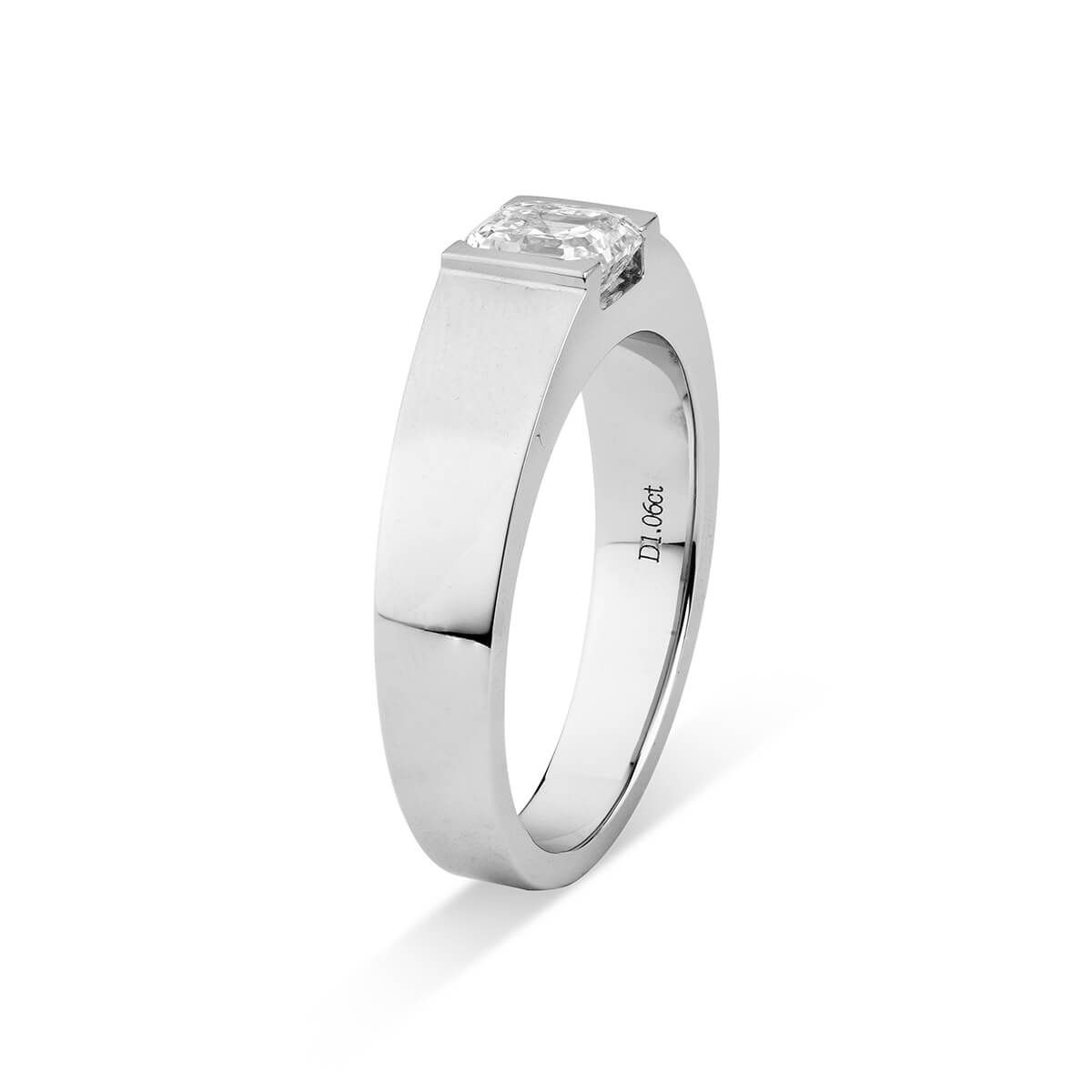  White Diamond Ring, 1.06 Carat, Asscher shape, GIA Certified, 7262340628