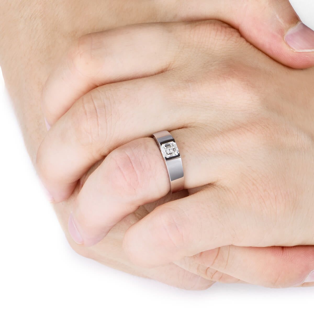  White Diamond Ring, 1.06 Carat, Asscher shape, GIA Certified, 7262340628