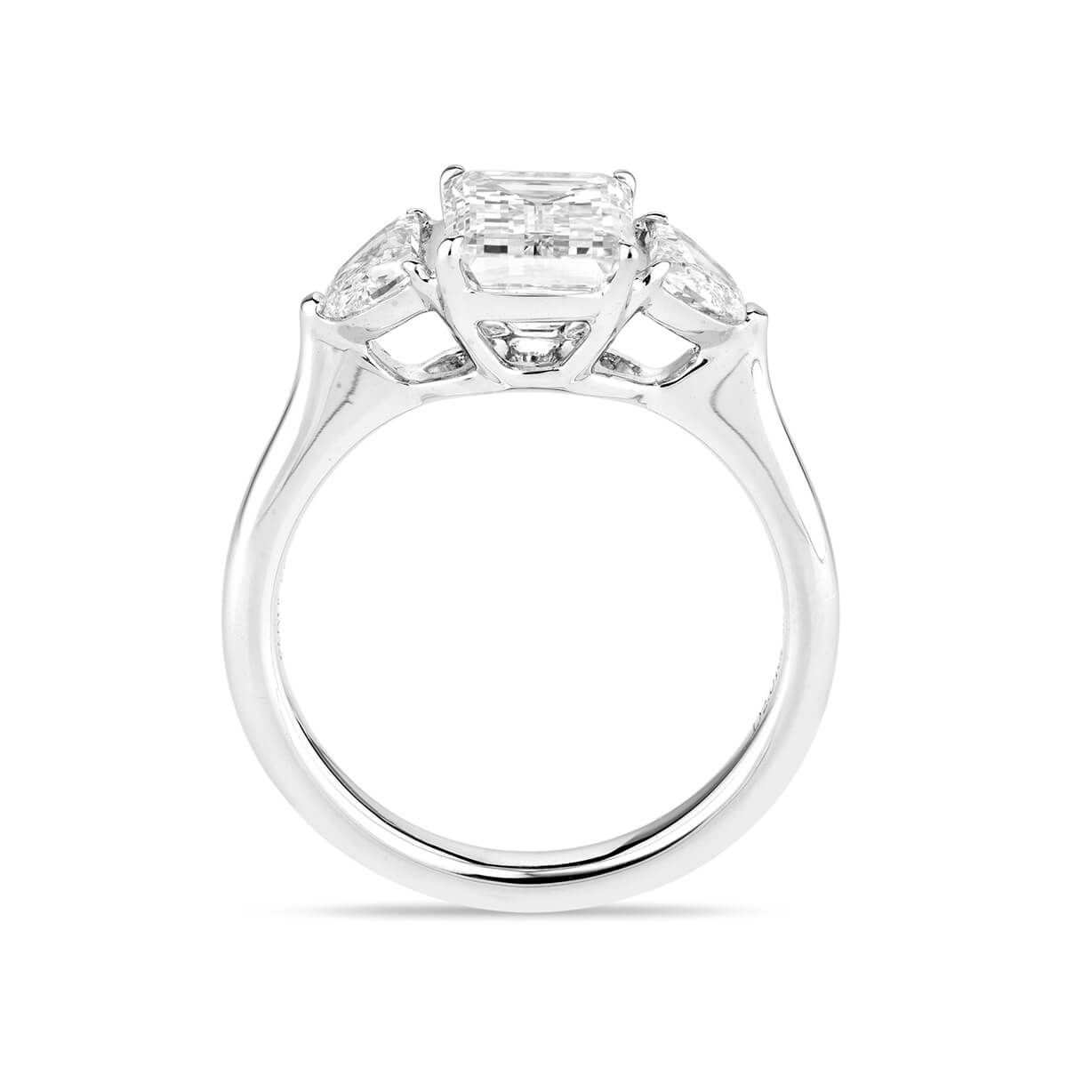  White Diamond Ring, 2.01 Ct. (2.56 Ct. TW), Emerald shape, GIA Certified, 5182503267