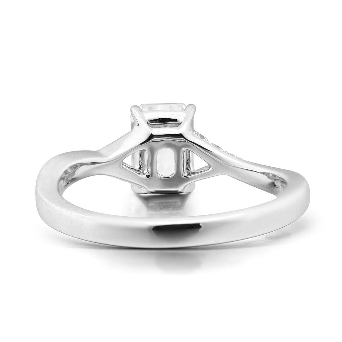 White Diamond Ring, 0.16 Carat, Emerald shape, GIA Certified, 7271165439