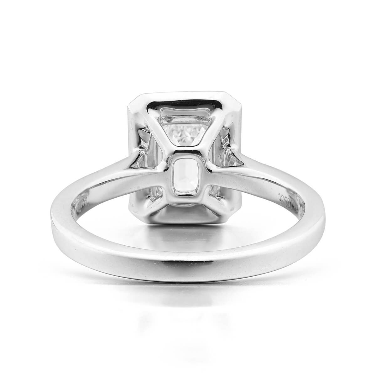  White Diamond Ring, 1.09 Ct. (1.25 Ct. TW), Emerald shape, GIA Certified, 2287401135