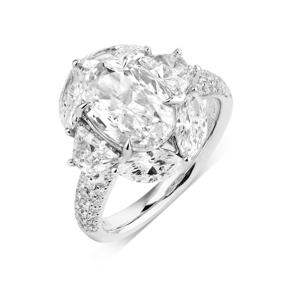  White Diamond Ring, 4.15 Ct. TW, Oval shape, GIA Certified, 2287856975