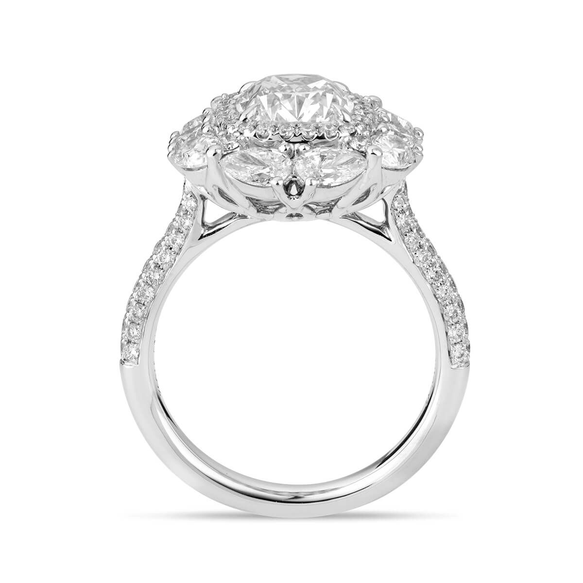  White Diamond Ring, 2.01 Ct. (3.70 Ct. TW), Cushion shape, GIA Certified, 5283551995
