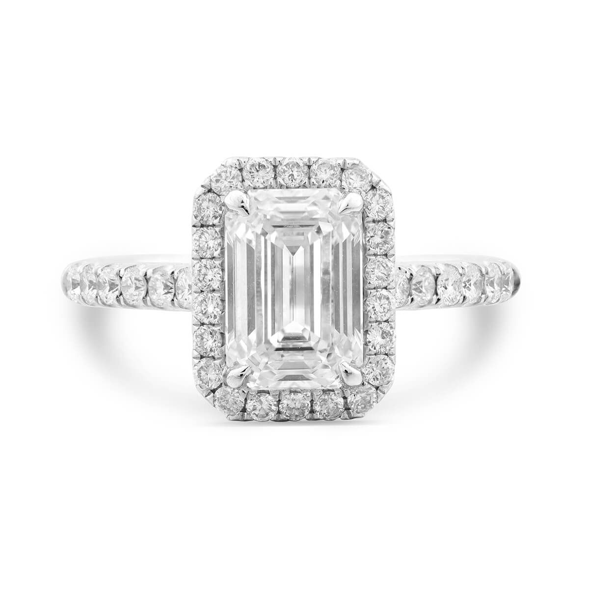  White Diamond Ring, 2.51 Ct. TW, Emerald shape, GIA Certified, 6282791419
