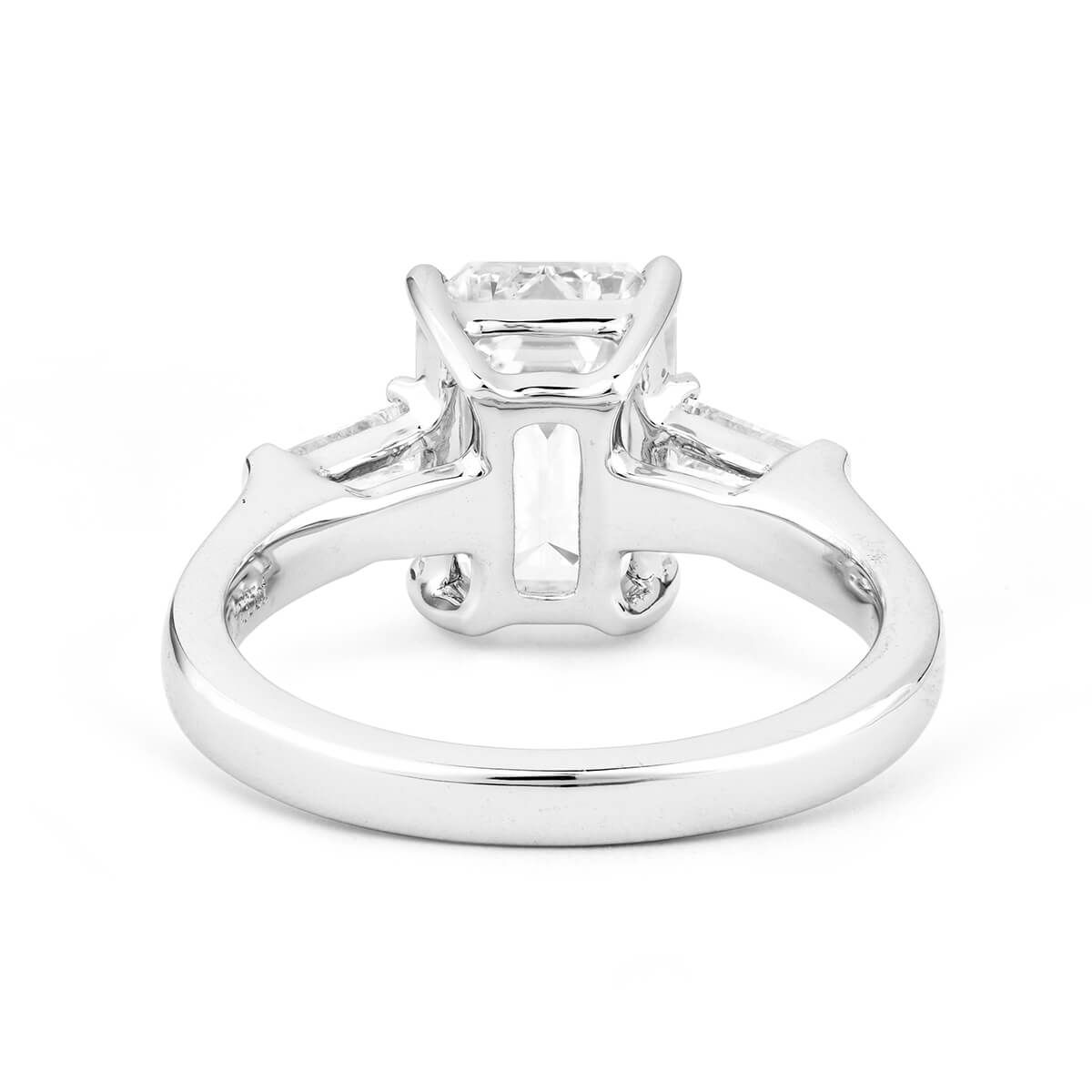  White Diamond Ring, 3.02 Ct. (3.37 Ct. TW), Emerald shape, GIA Certified, 2296070232