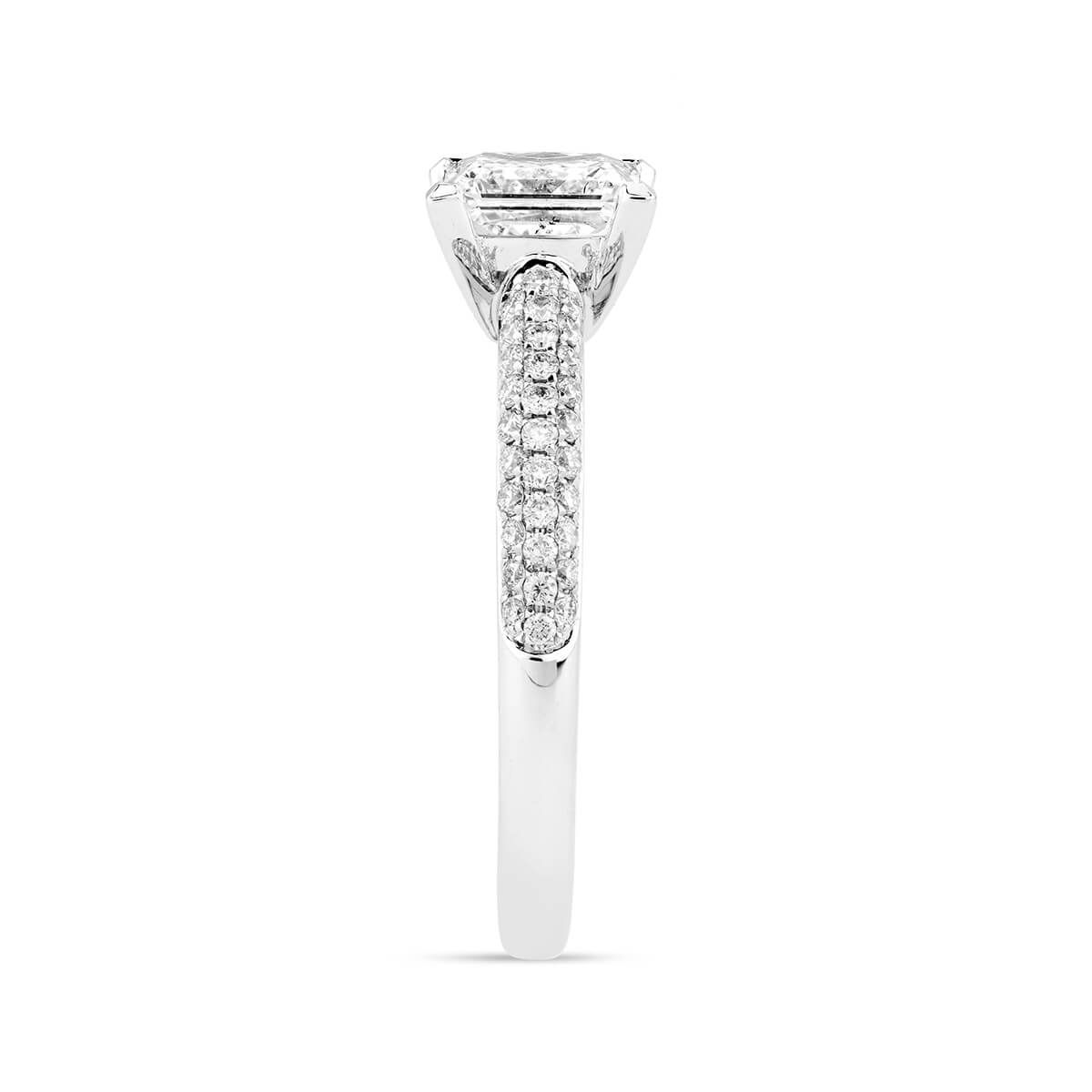  White Diamond Ring, 1.01 Ct. (1.28 Ct. TW), Princess shape, GIA Certified, 5182714629