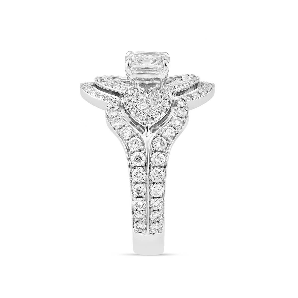  White Diamond Ring, 0.83 Carat, Emerald shape, GIA Certified, 7286323383