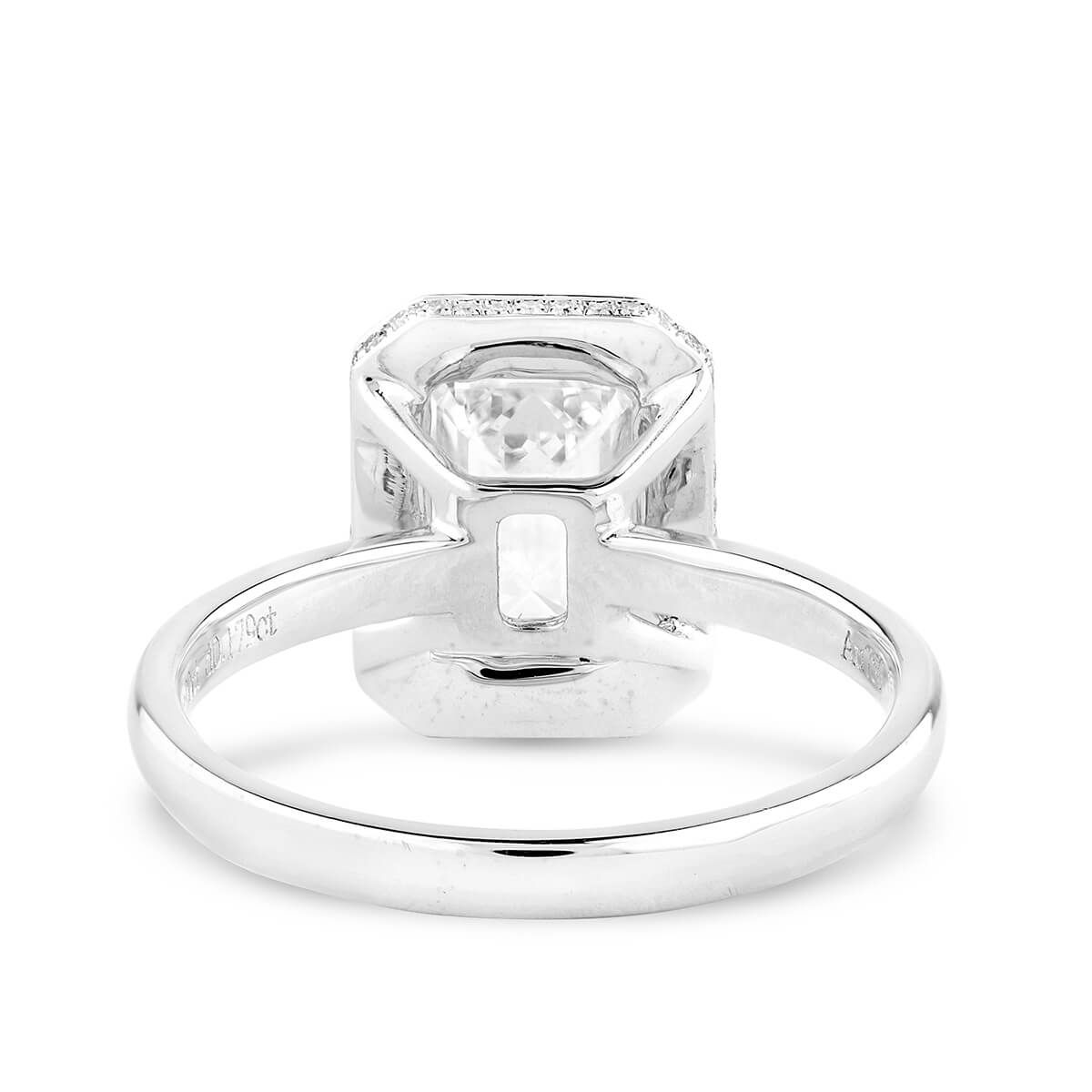  White Diamond Ring, 2.00 Ct. (2.18 Ct. TW), Emerald shape, GIA Certified, 6183663989