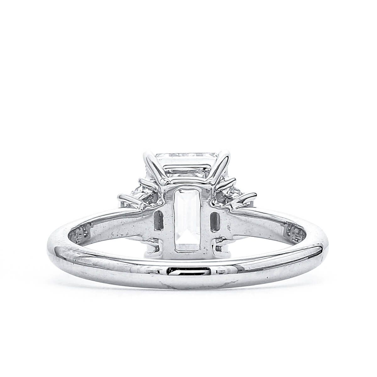  White Diamond Ring, 2.00 Ct. (2.32 Ct. TW), Emerald shape, GIA Certified, 6302511416