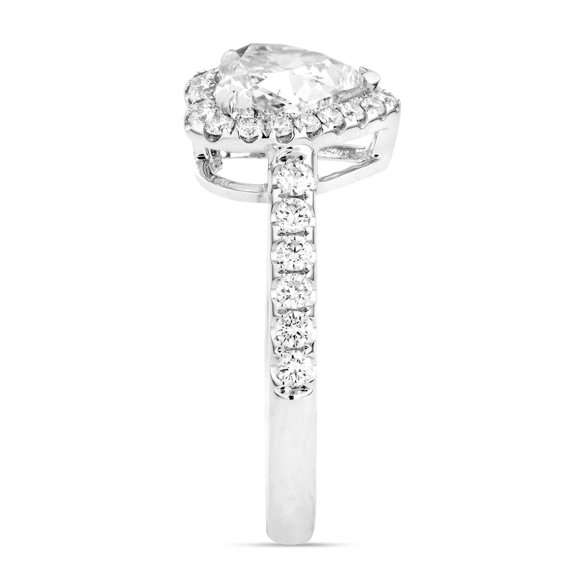  White Diamond Ring, 1.10 Ct. (1.47 Ct. TW), Heart shape, GIA Certified, 2277574805