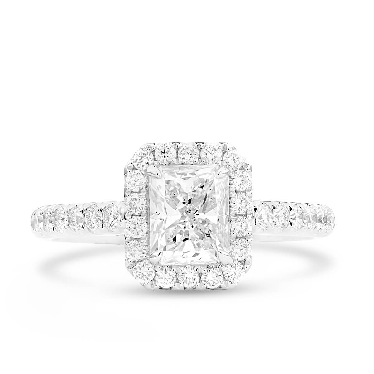  White Diamond Ring, 1.40 Ct. TW, Radiant shape, GIA Certified, 6252680610