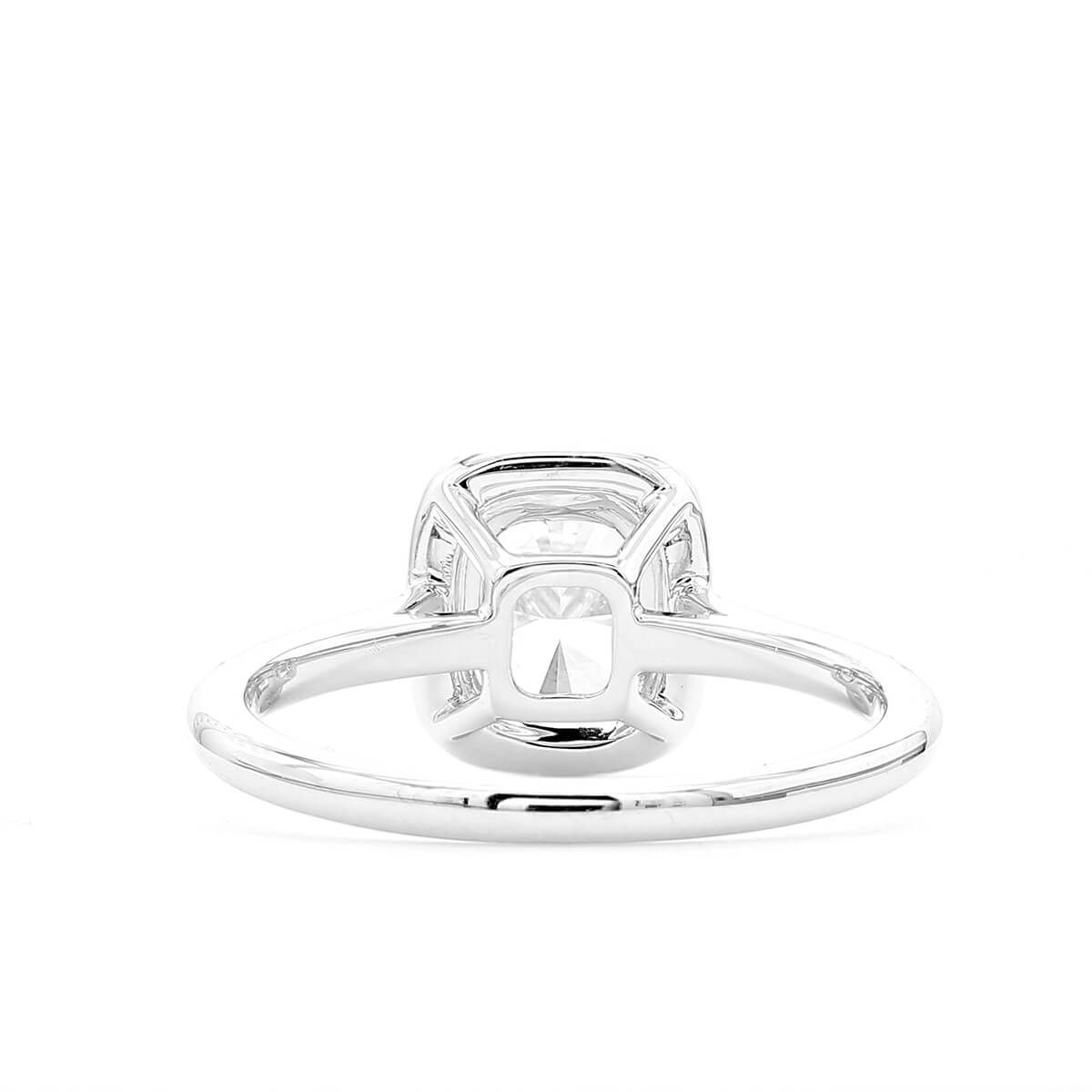  White Diamond Ring, 1.02 Ct. (1.30 Ct. TW), Cushion shape, GIA Certified, 7283259698