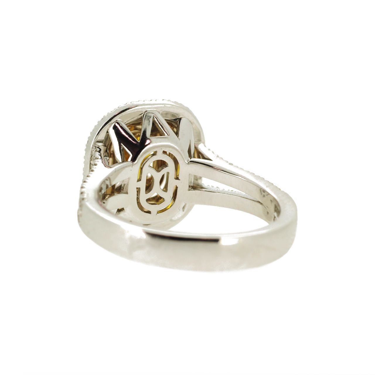 Fancy Deep Yellowish Orange Diamond Ring, 0.62 Carat, Cushion shape, GIA Certified, 6147800707