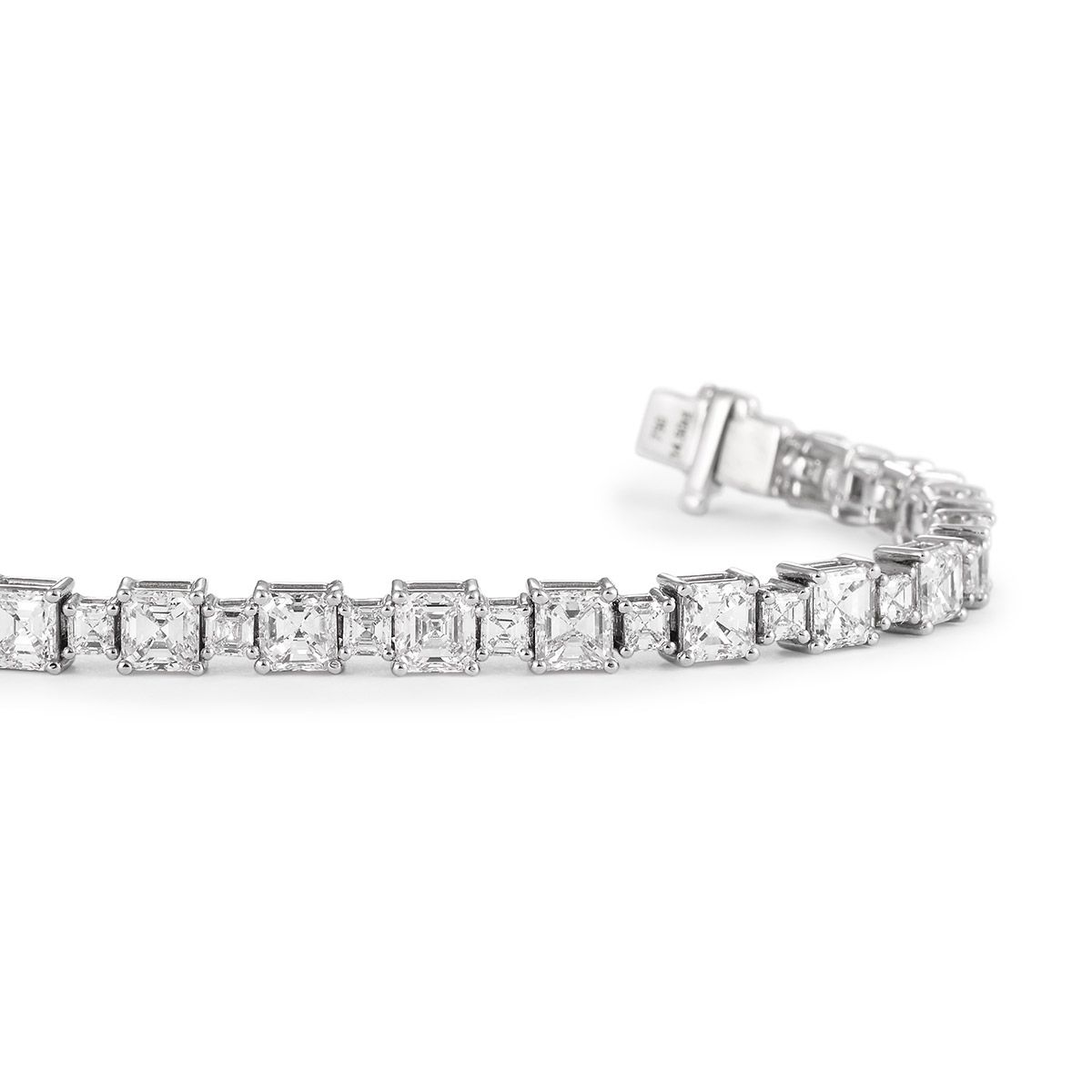  White Diamond Bracelet, 14.50 Ct. TW, Emerald shape, EG_Lab Certified, J5726137334