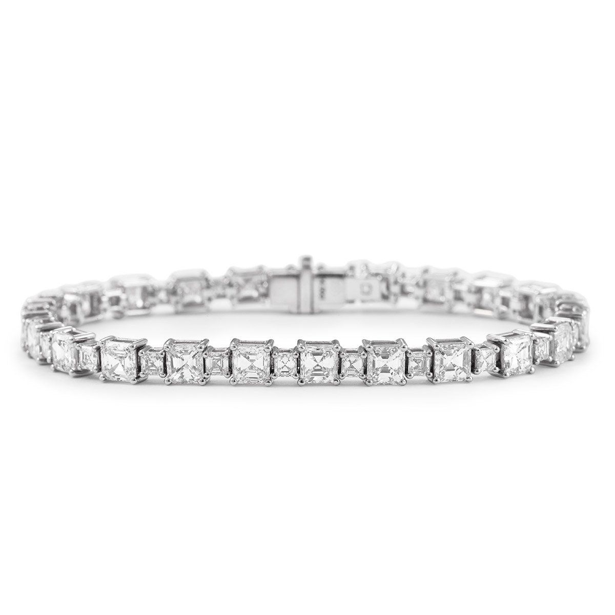  White Diamond Bracelet, 14.50 Ct. TW, Emerald shape, EG_Lab Certified, J5726137334