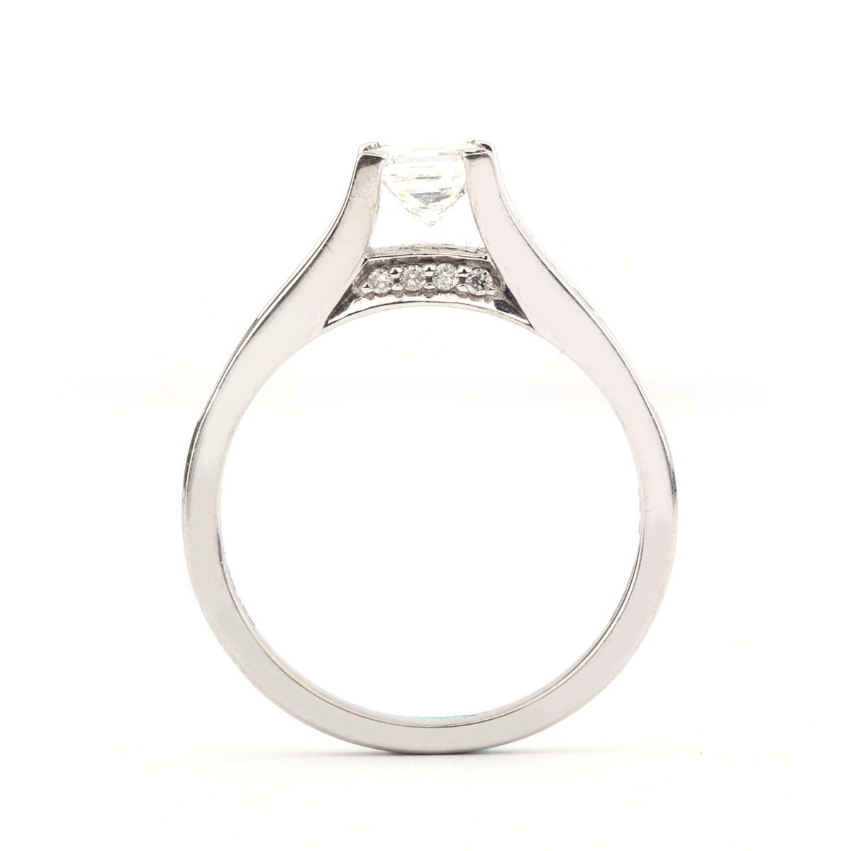  White Diamond Ring, 0.50 Carat, Princess shape