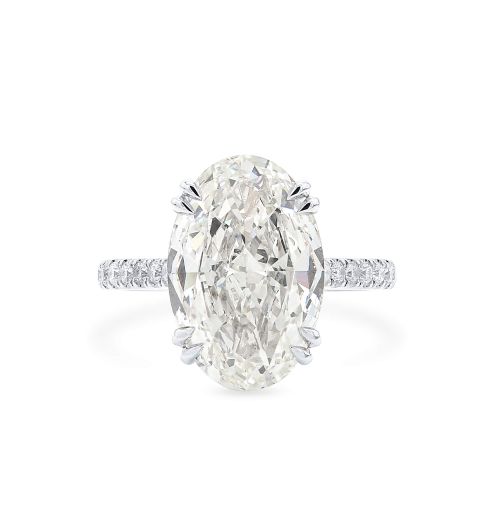 白色 钻石 戒指, 5.09 重量 (5.35 克拉 总重), 椭圆型 形状, GIA 认证, 1489197126