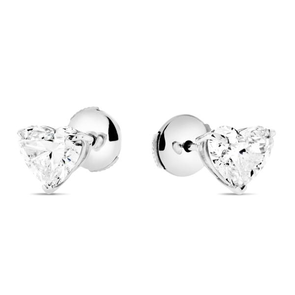 白色 钻石 耳环, 3.00 重量, 心型 形状, GIA 认证, JCEW01111818