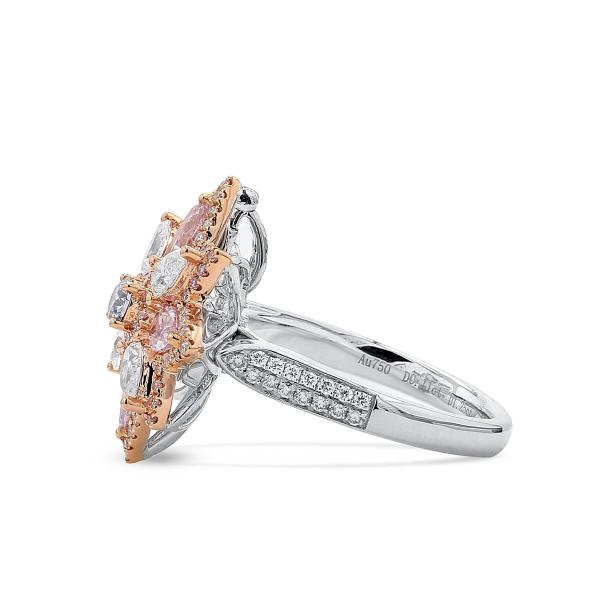 浅 粉色 钻石 戒指, 0.79 重量 (2.54 克拉 总重), 梨型 形状, GIA 认证, JCRF05466653