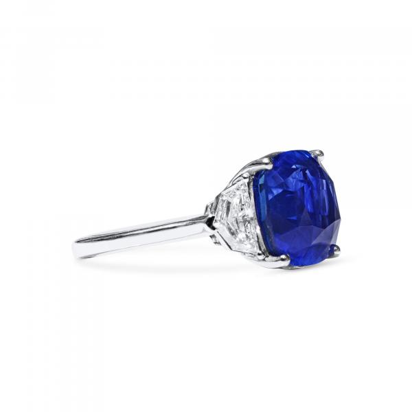 天然 艳彩蓝 蓝宝石 戒指, 9.21 重量 (10.24 克拉 总重), GRS 认证, GRS2021-080711, 无烧