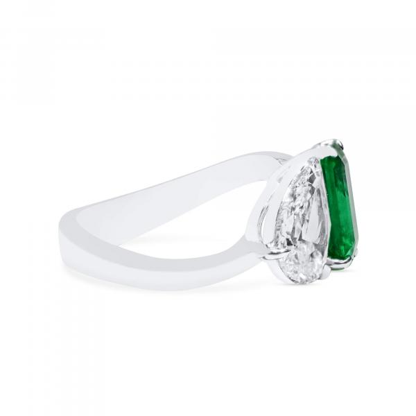 天然 绿色 祖母绿型 戒指, 3.75 重量, GRS 认证, JCRG01106003